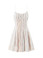 Miren Lace Stripe Mini Dress
