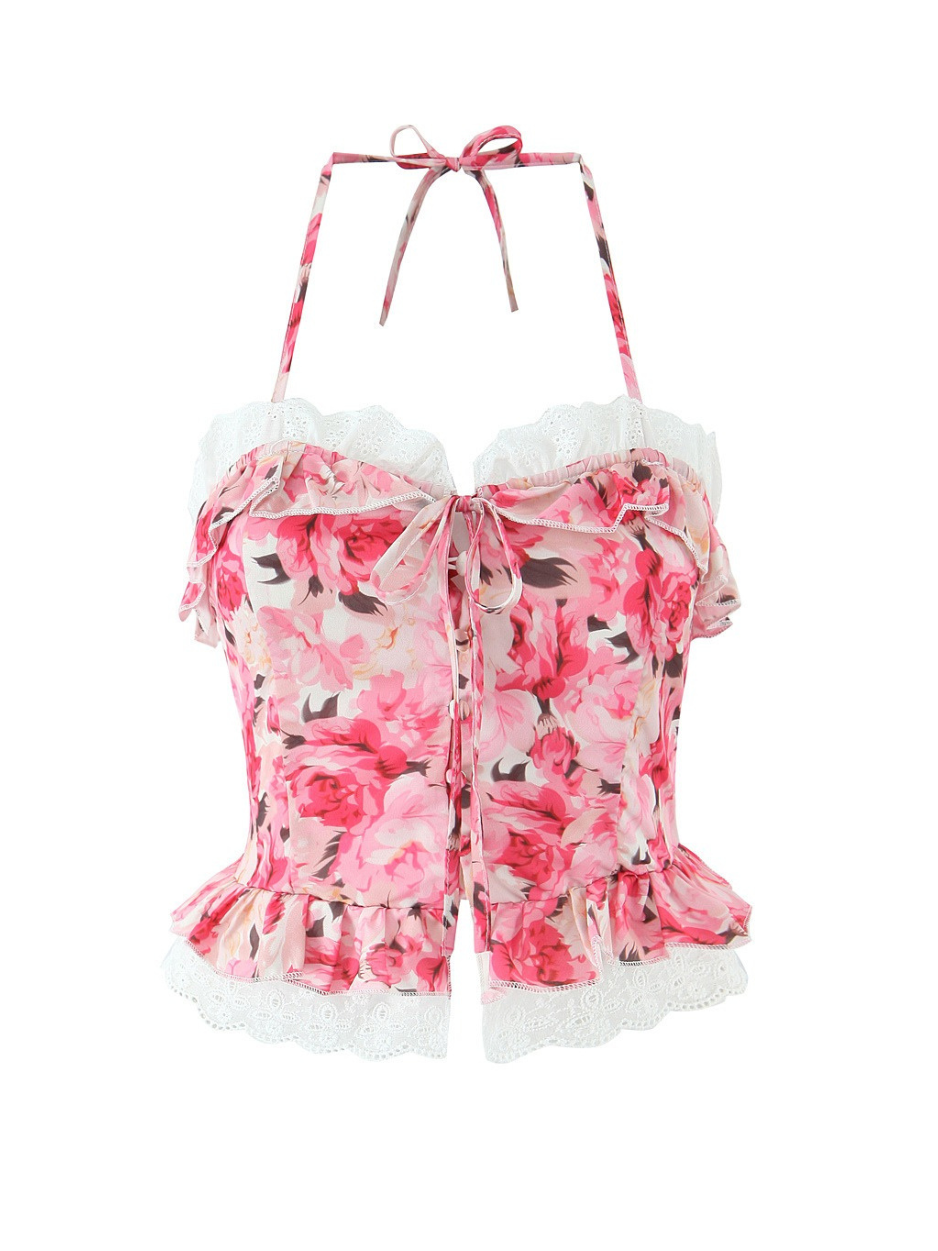 Maelia Floral Ruffle Skirt Set