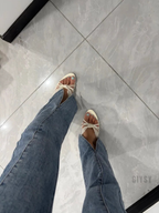 Anya Lace Detail Kitten Heel Mules