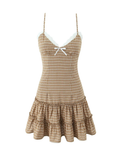 Evania Plaid Ruffle Mini Dress