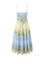 Jilda Citrus Garden Corset Midi Dress