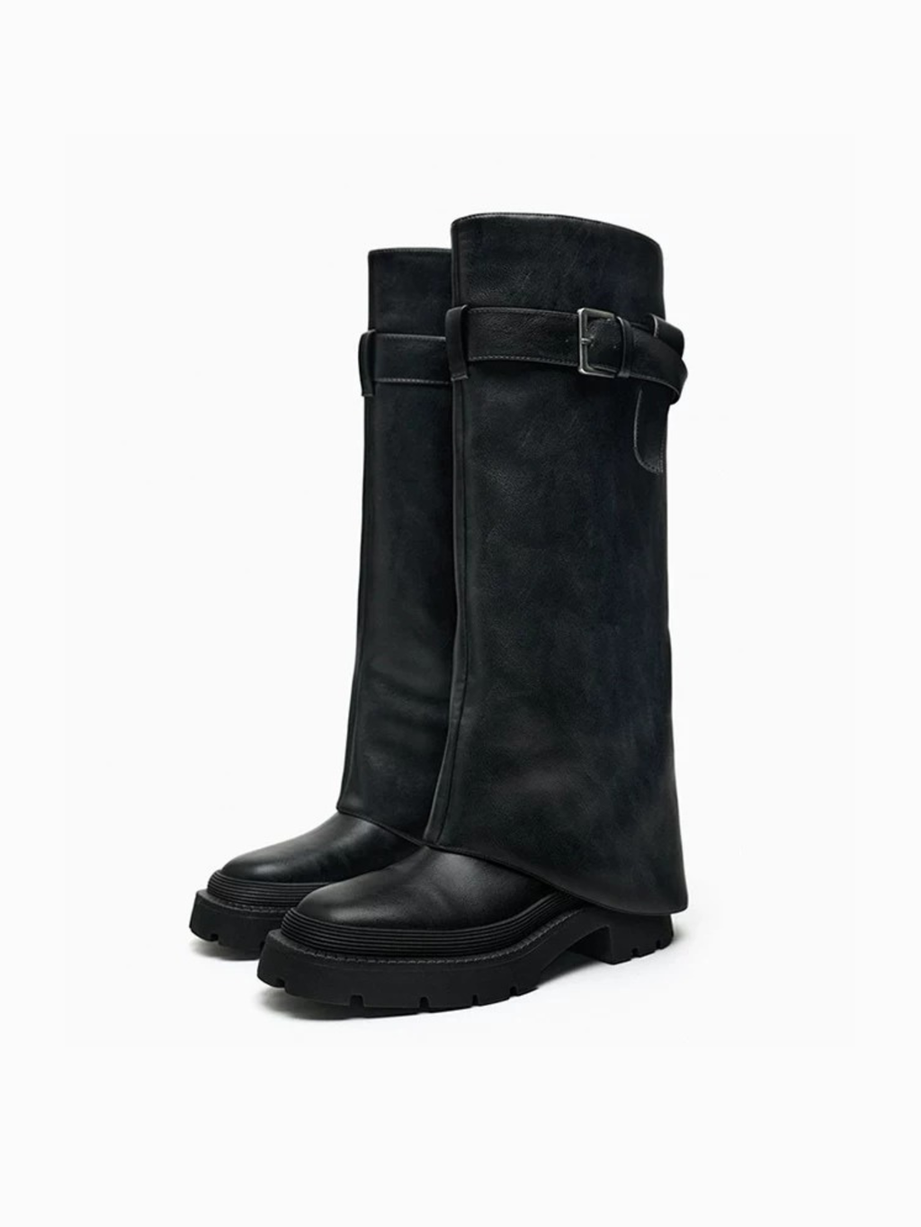 Elara Belted Knee-High Boots