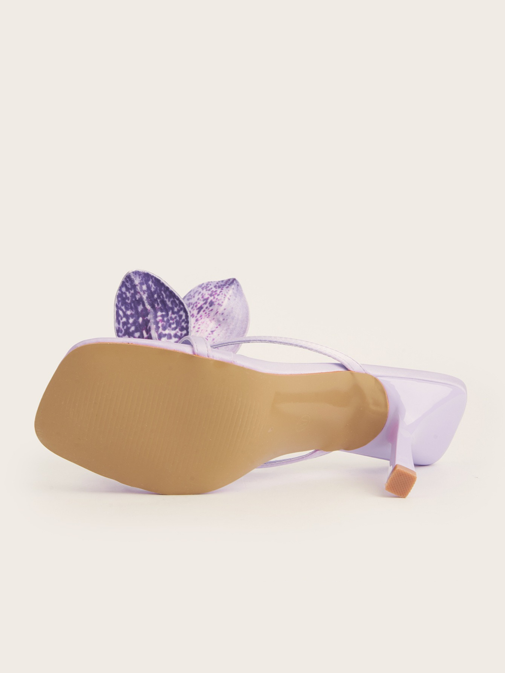 Maya Violet Orchid Satin Heel Sandals