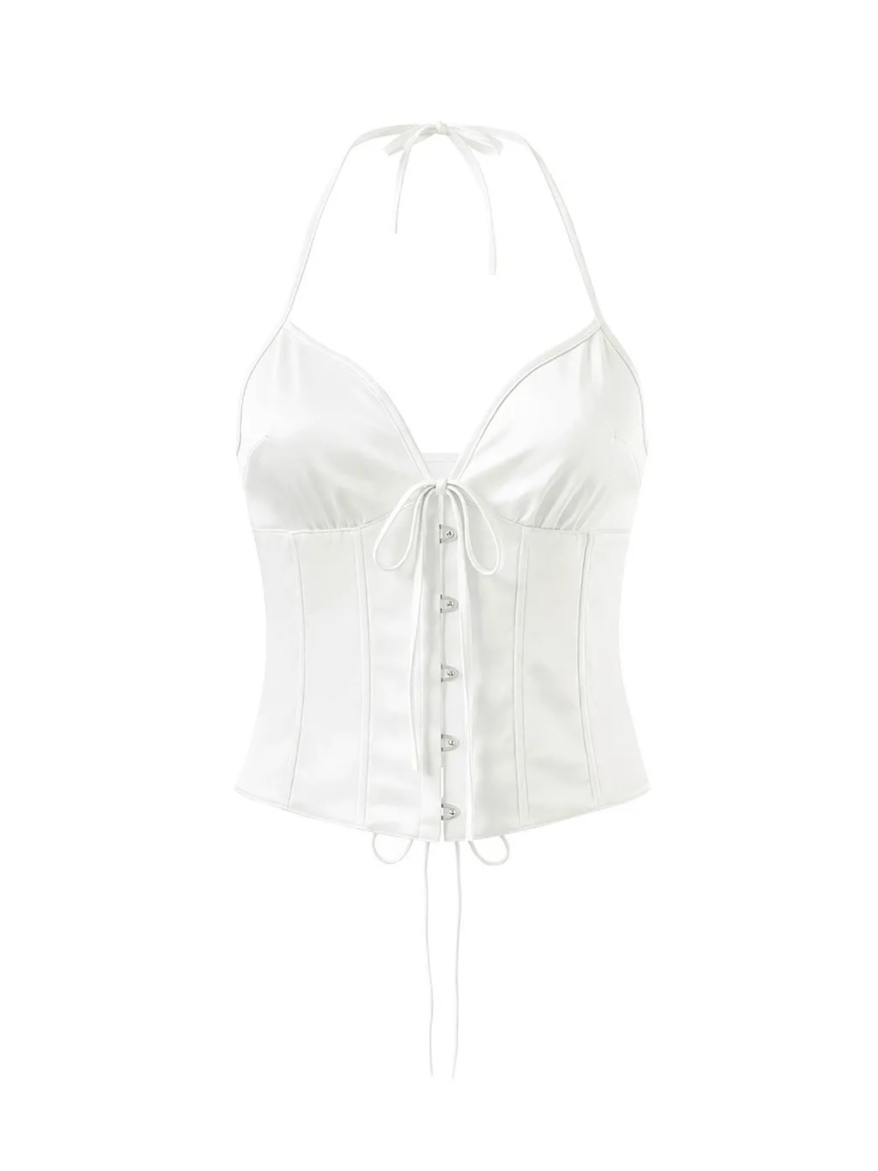 Alessa Satin Halter Corset Top