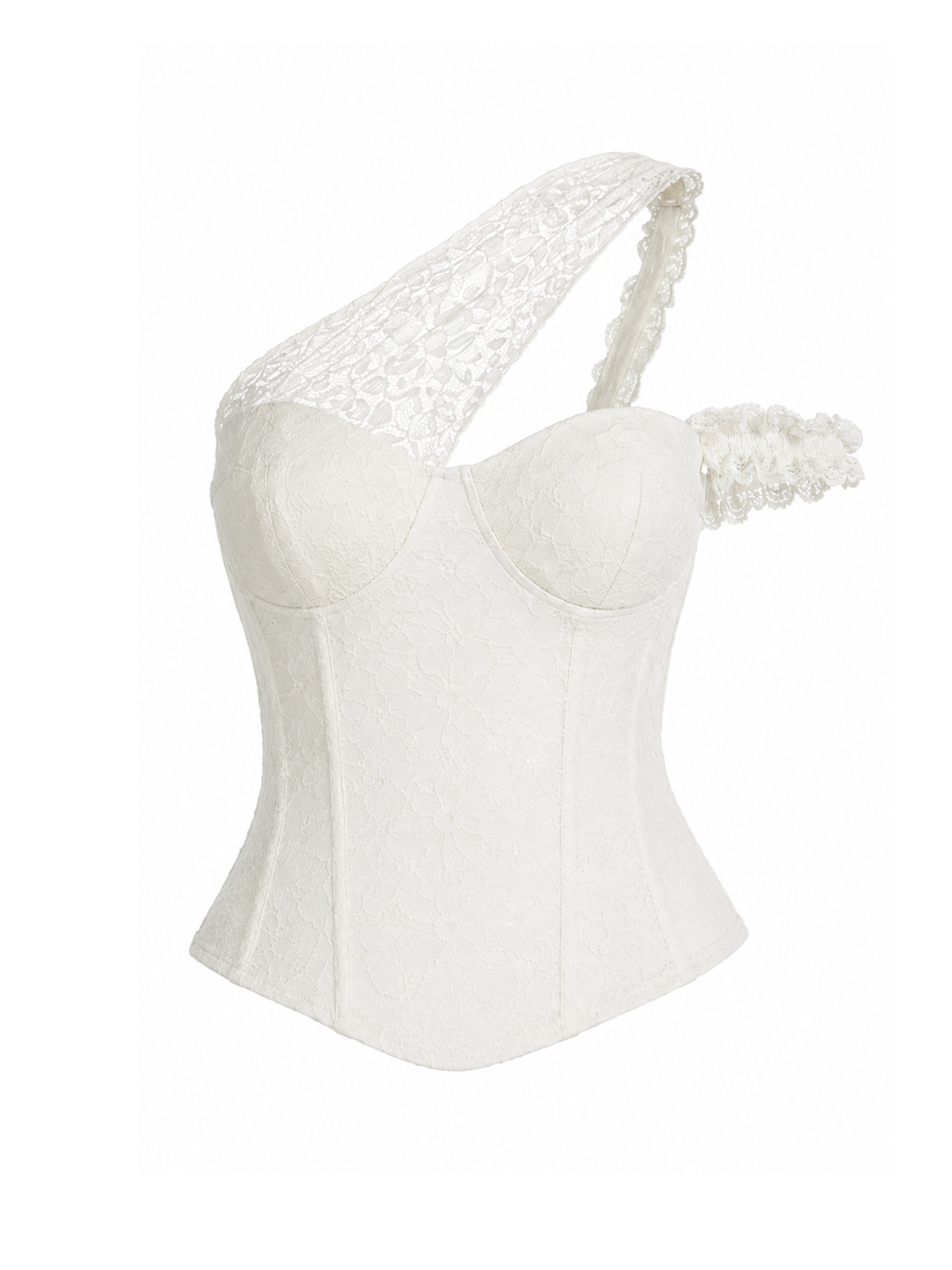 Miriel Lace One Shoulder Corset Top