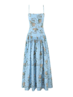 Naida Floral Corset Maxi Dress