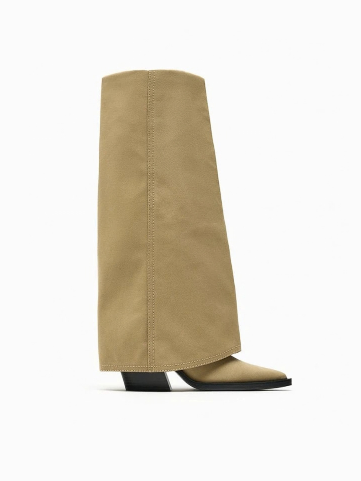 Riviera Denim & Suede Knee-High Boots