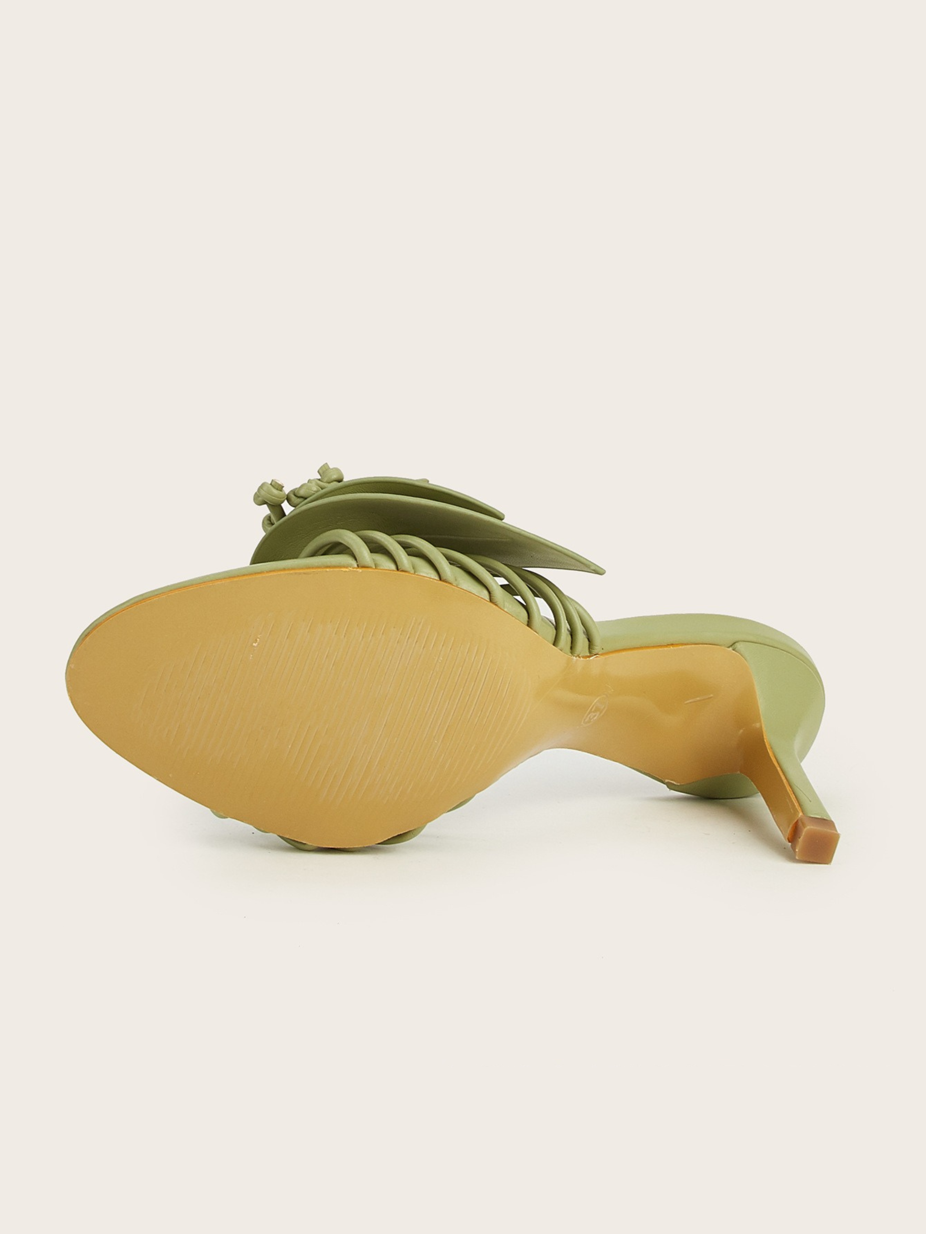 Zelith Matcha Floral Petal Mule Heels