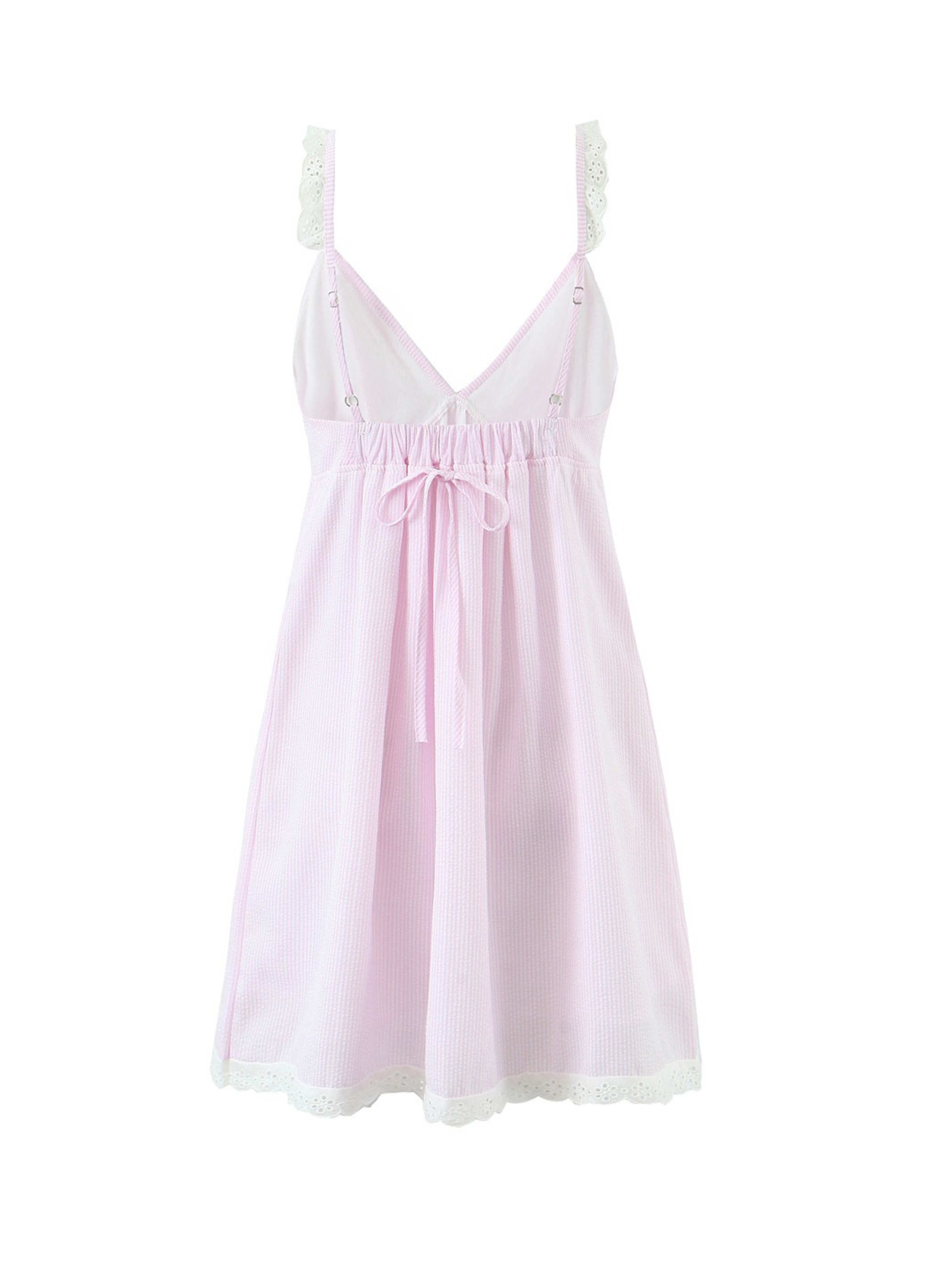 Lena Lace Trim Mini Dress