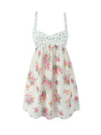 Rosalie Floral Open-Back Mini Dress