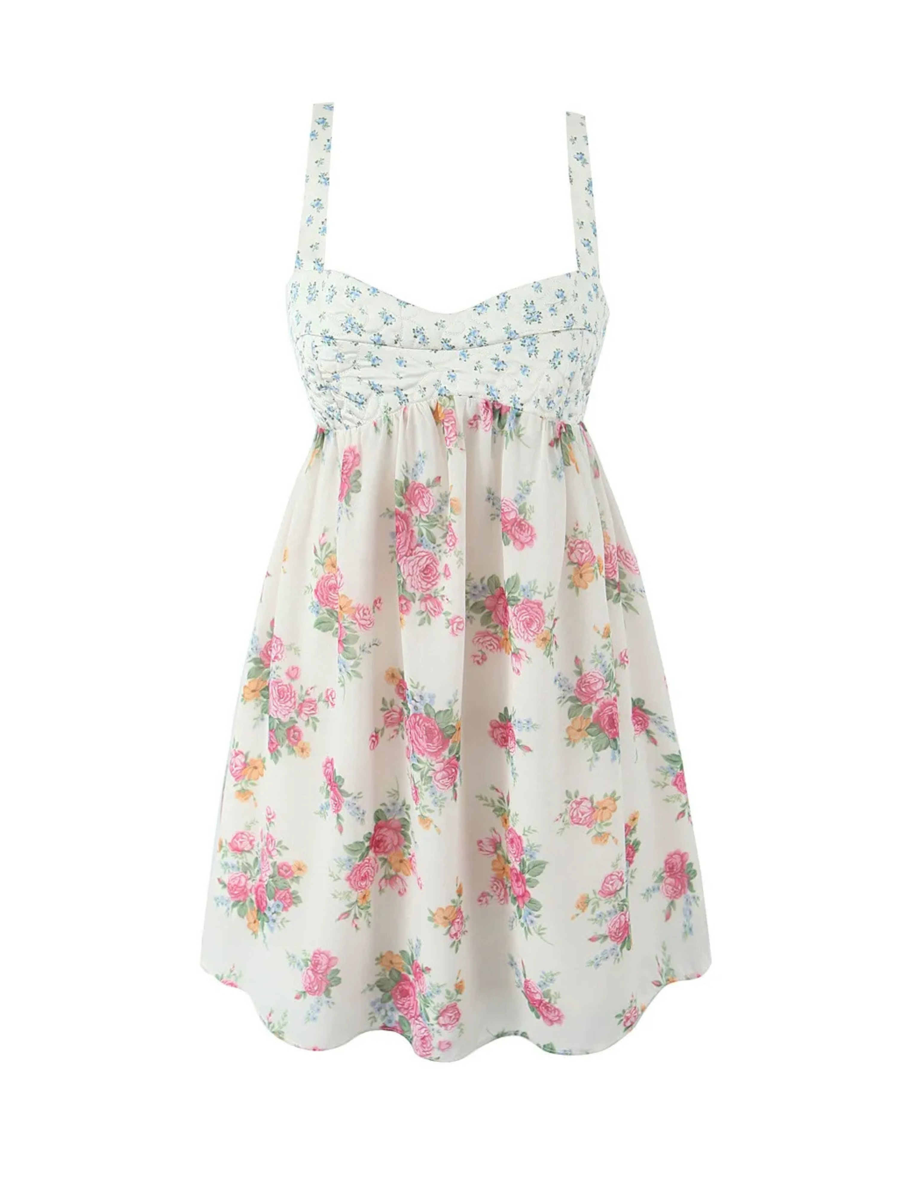 Rosalie Floral Open-Back Mini Dress