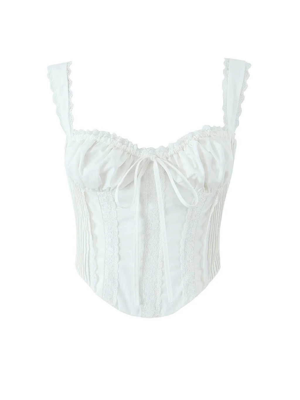Dilan Lace Trim Corset Cami Top