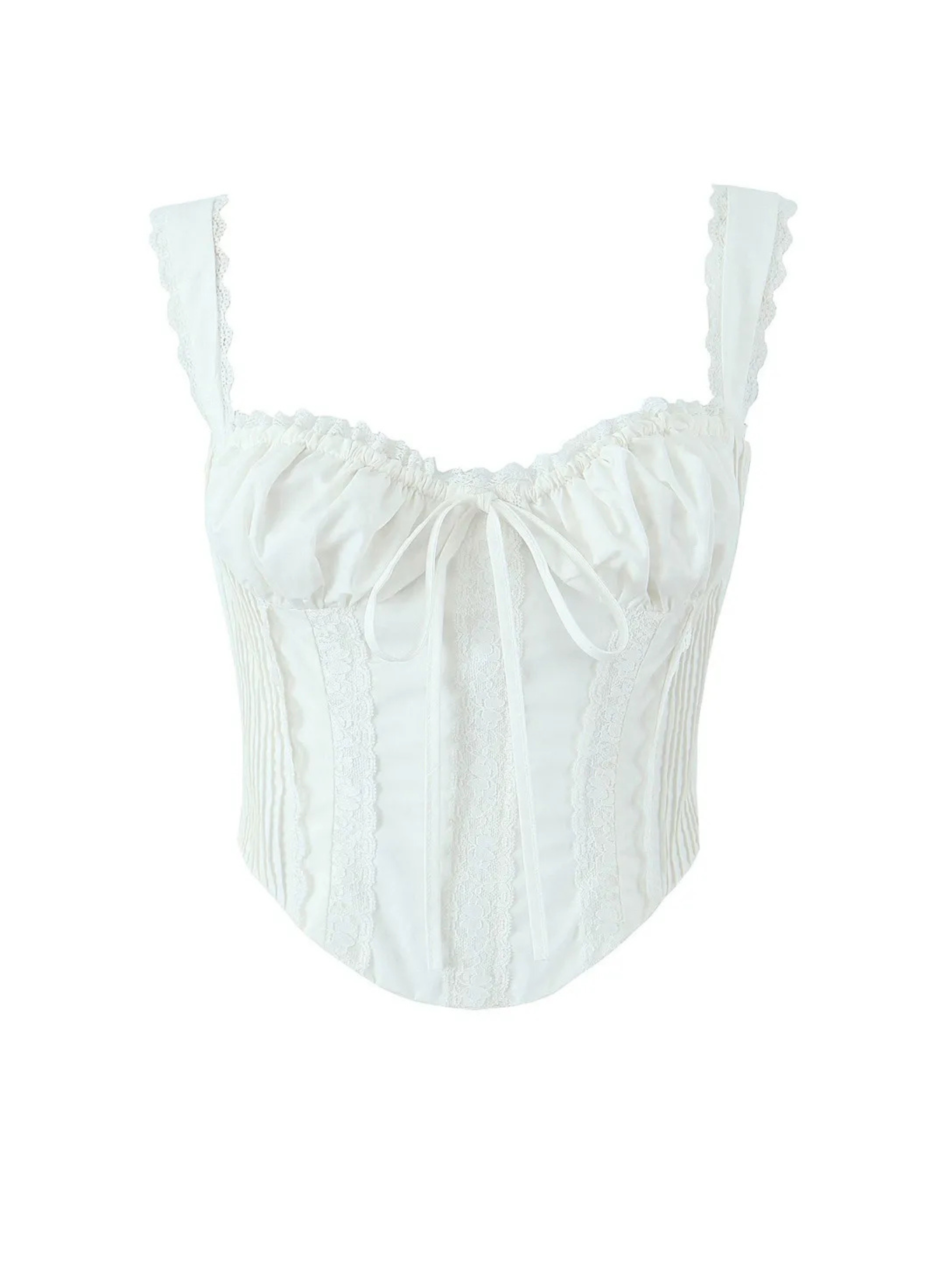 Dilan Lace Trim Corset Cami Top