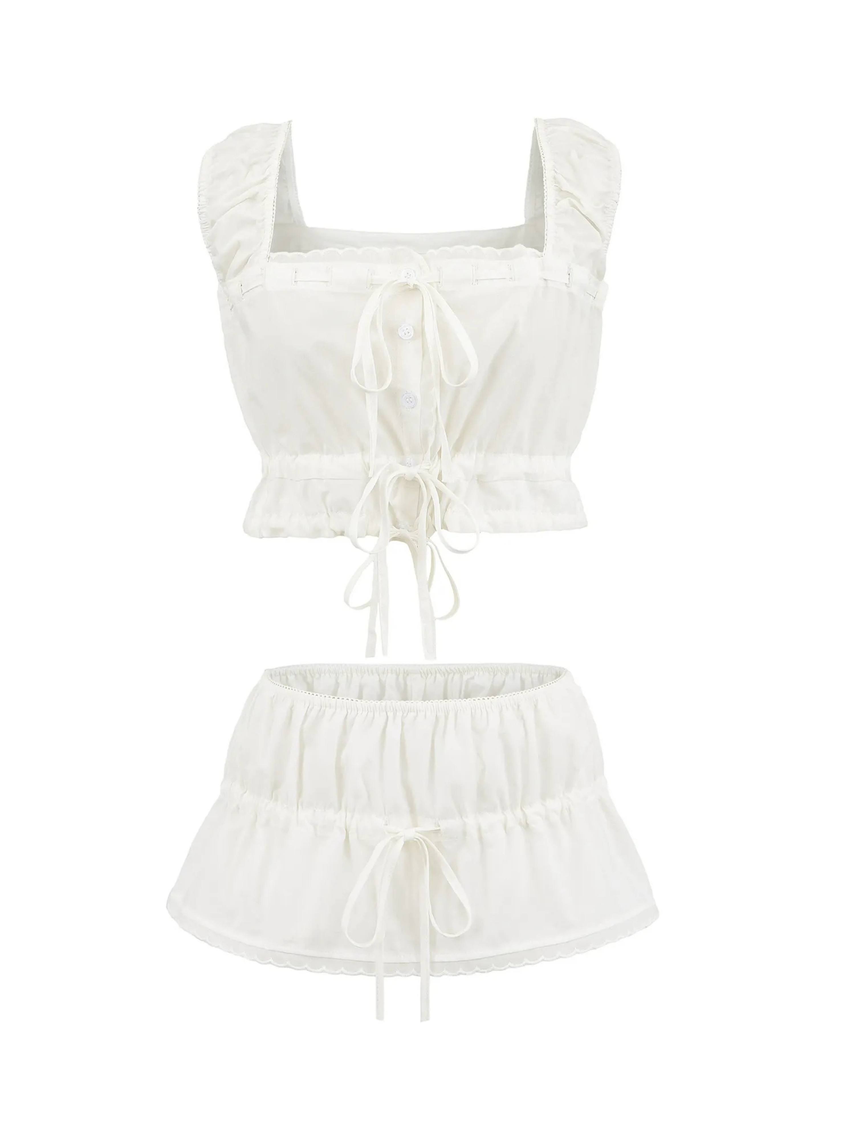 Amelie Crop Top & Mini Skirt Set