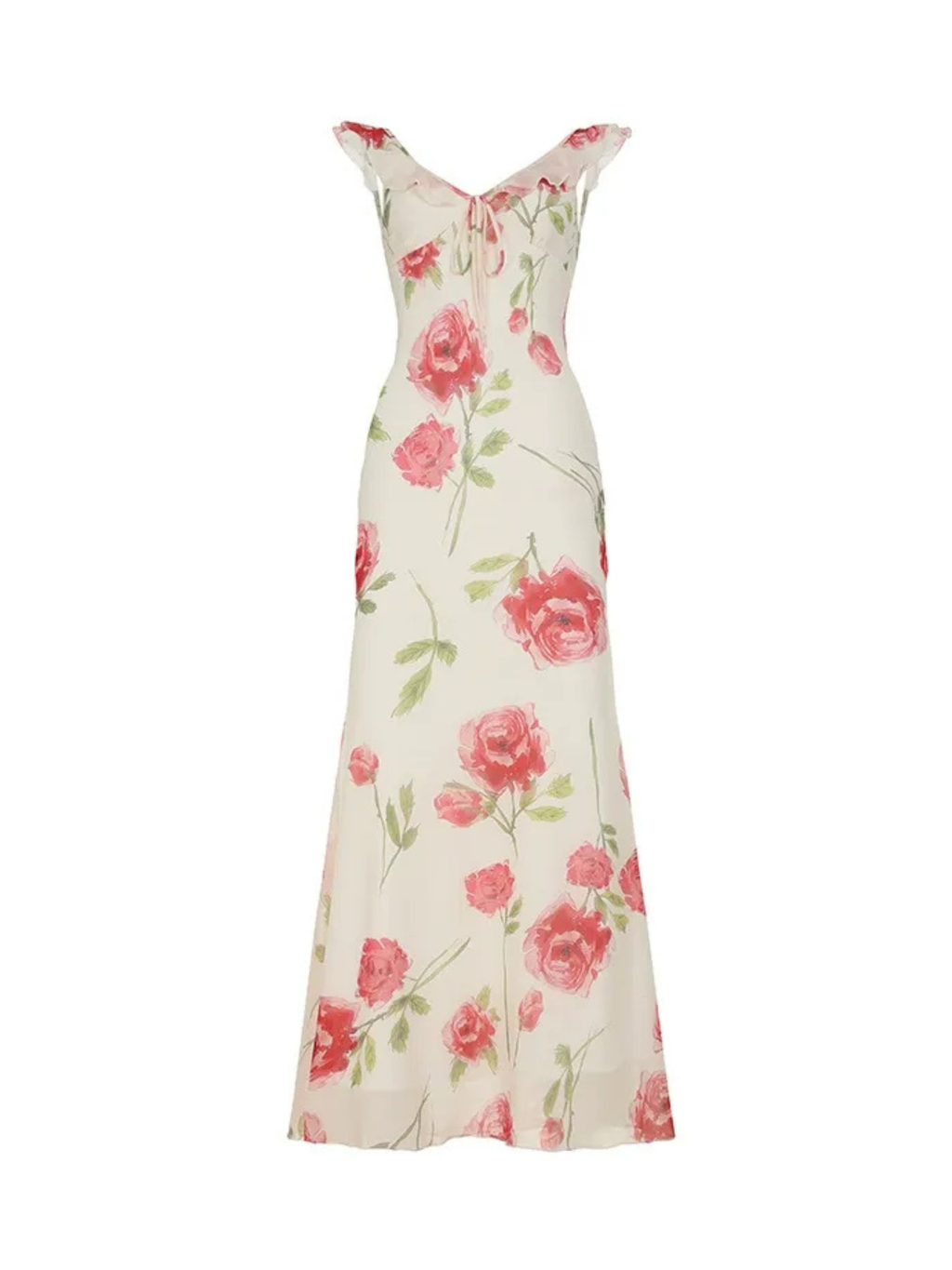 Chiara Rose Print Midi Dress