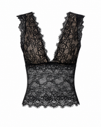 Hattie Black Lace V-Neck Cami Top