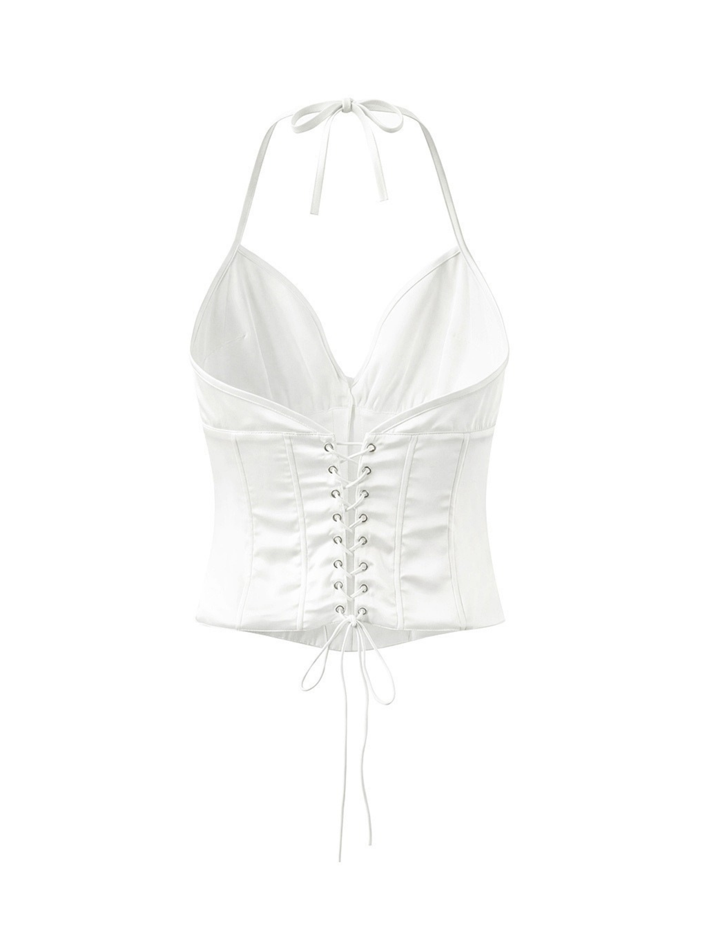 Alessa Satin Halter Corset Top