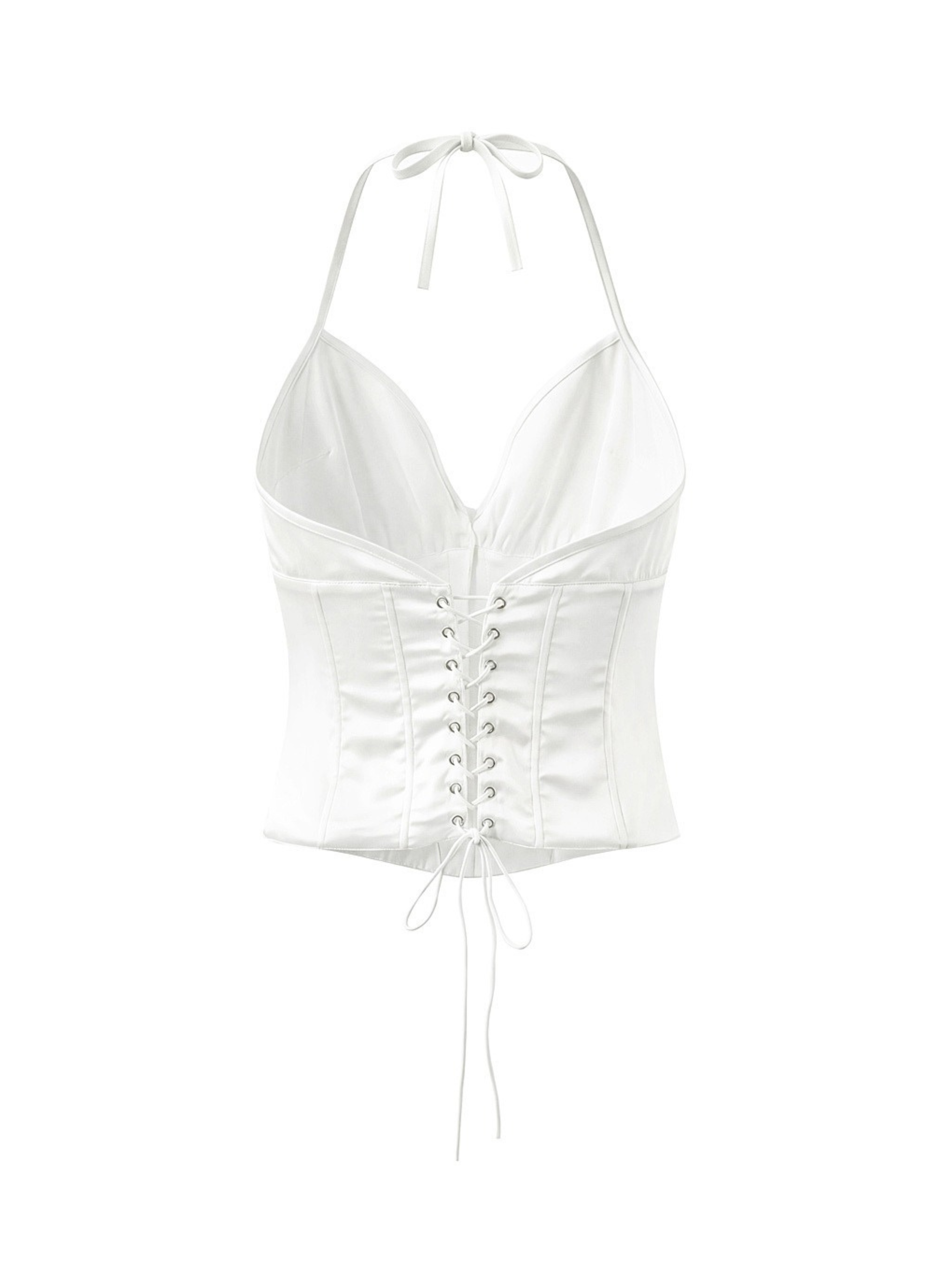 Alessa Satin Halter Corset Top