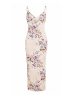 Tizra Cream Floral Cami Maxi Dress