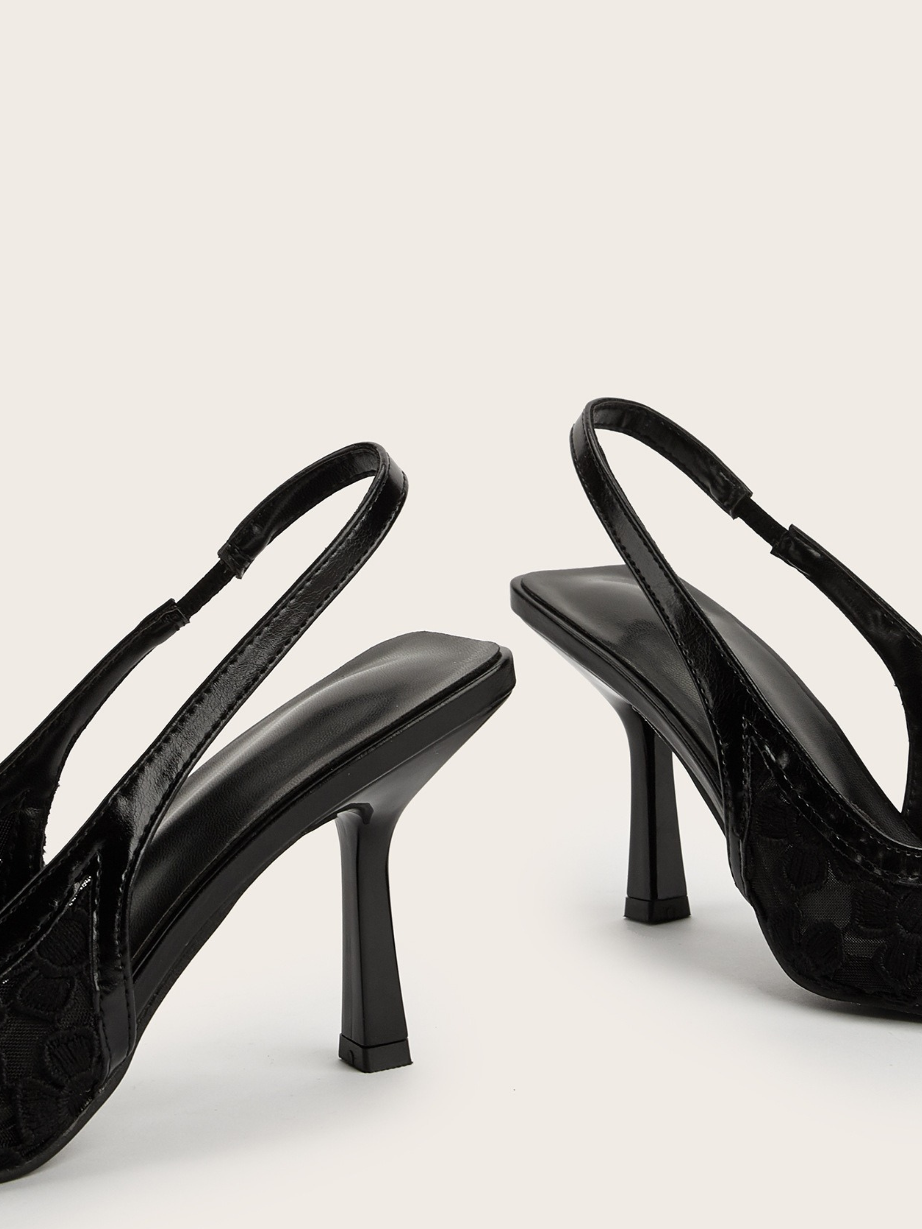 Elvina Mesh Slingback Heels
