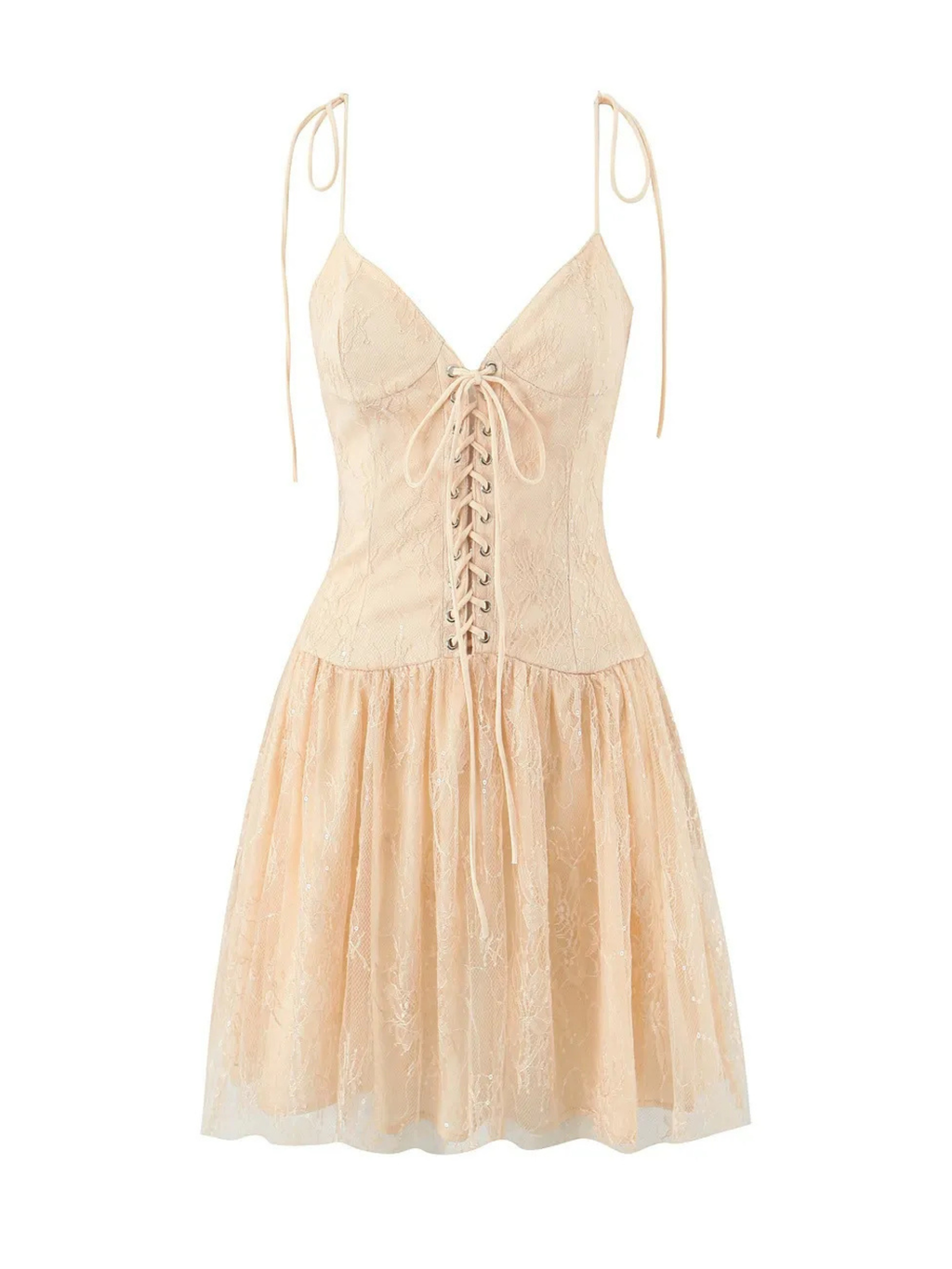 Doria Lace Embroidered Corset Mini Dress