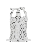 Nerea Polka Dot Halter Corset Top