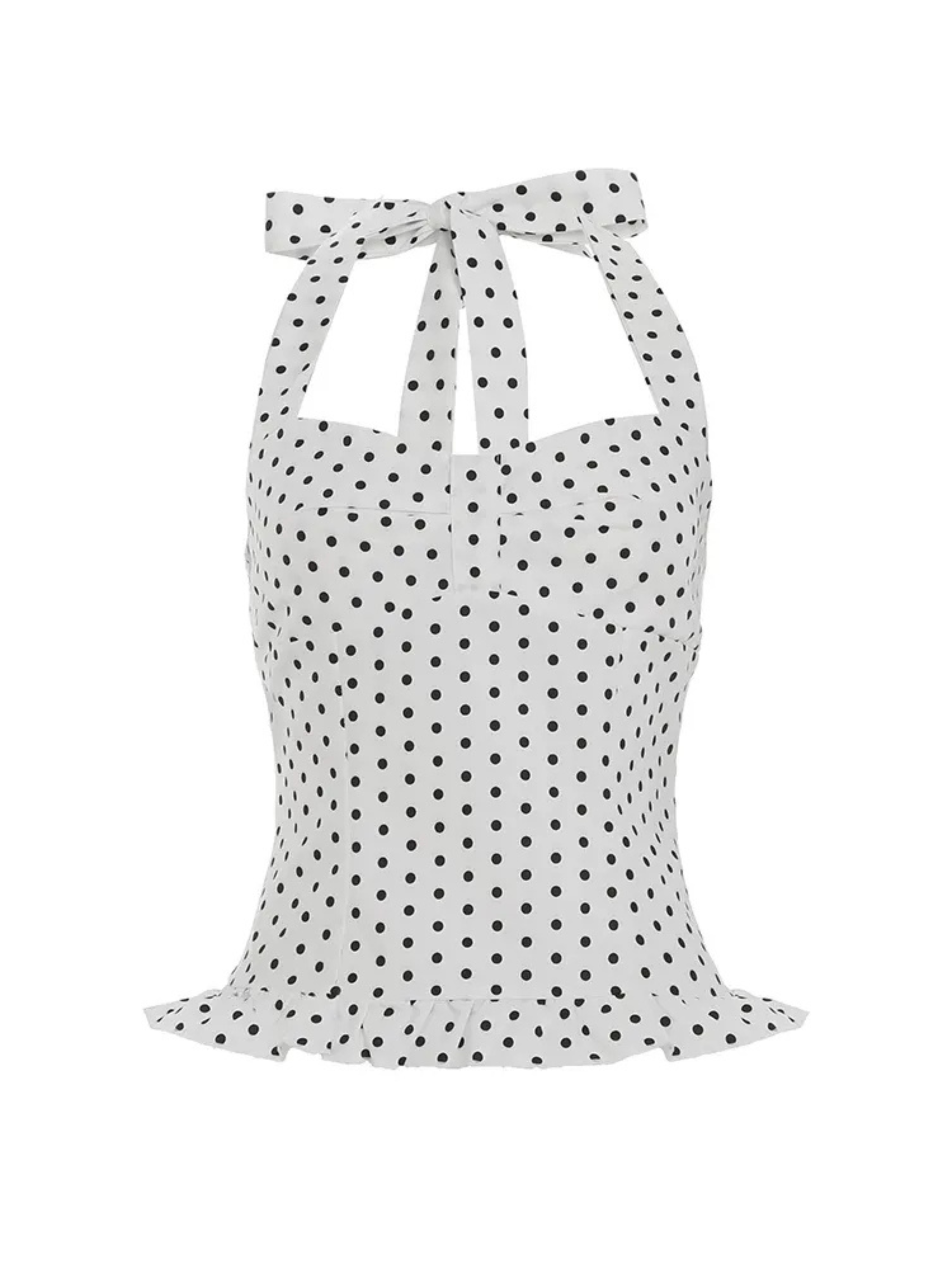 Nerea Polka Dot Halter Corset Top