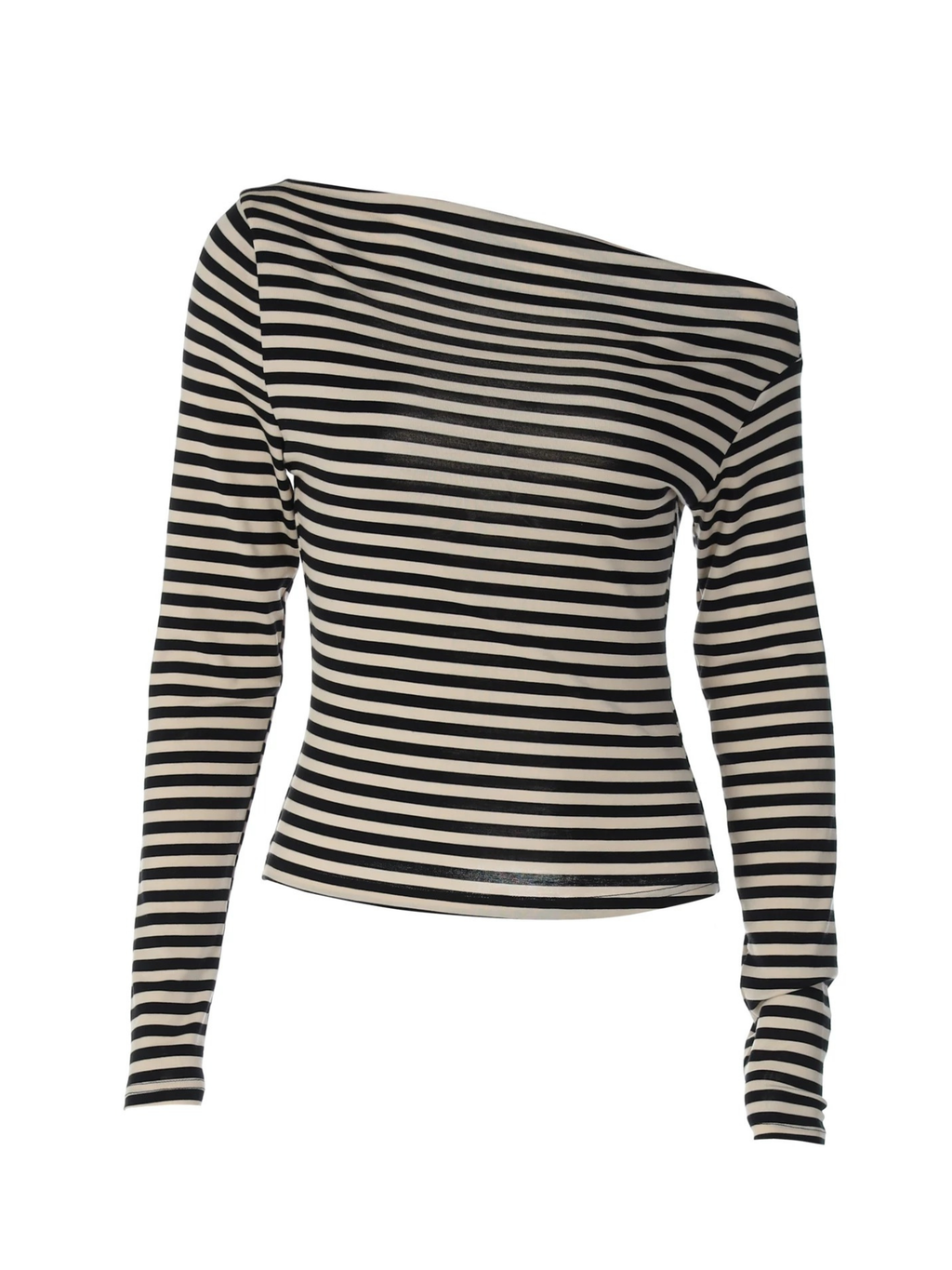 Yara Striped One Shoulder Top