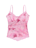 Desira Floral Sheer Mesh Cami Top