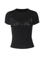 Tansy Lace Detail Layered Tee