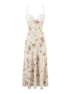 Sarya Lace Cup Floral Midi Dress