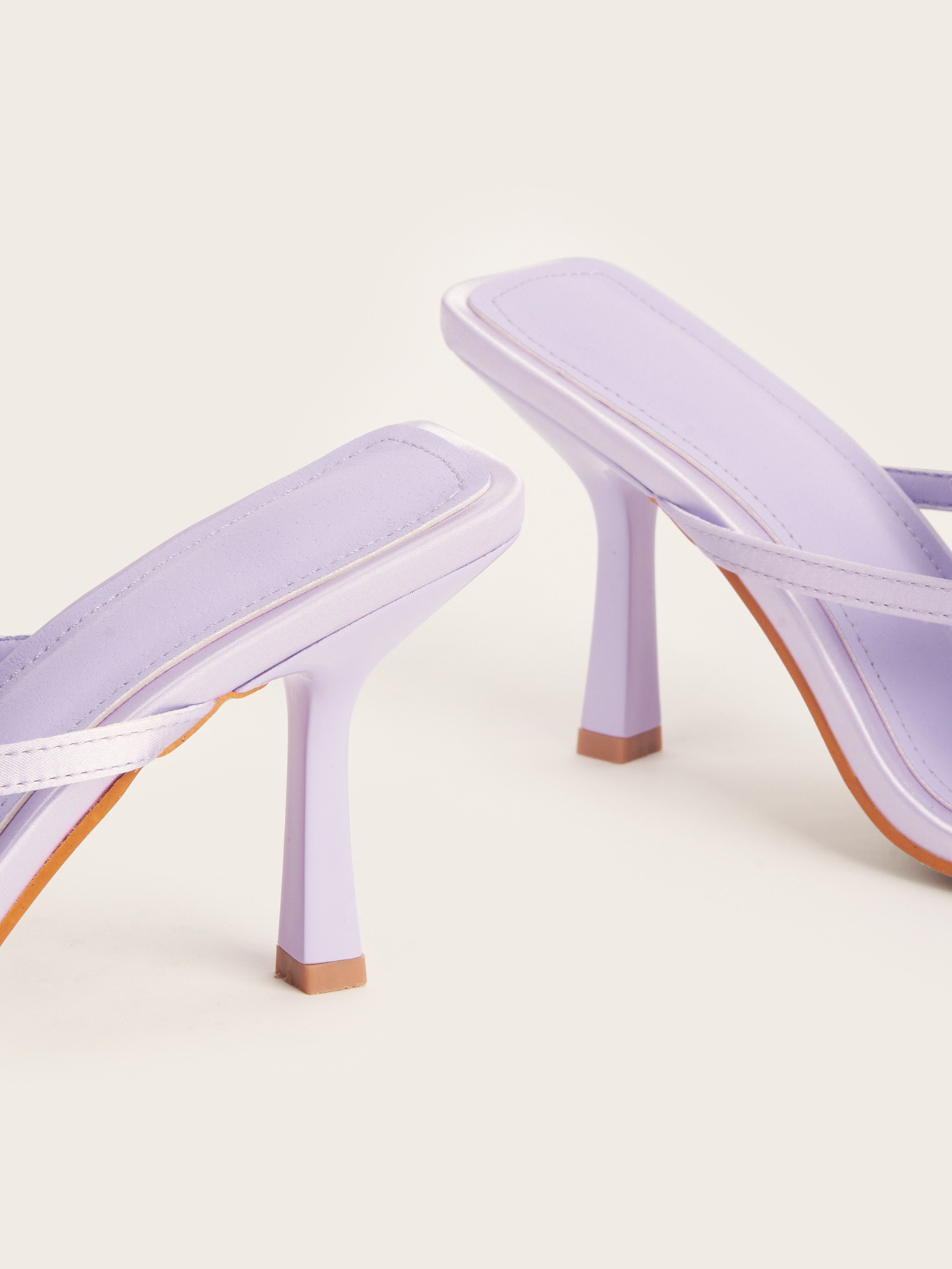 Maya Violet Orchid Satin Heel Sandals