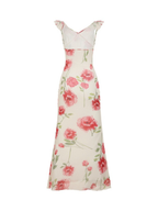 Chiara Rose Print Midi Dress
