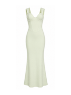 Faria Pale Mint Corset Maxi Dress