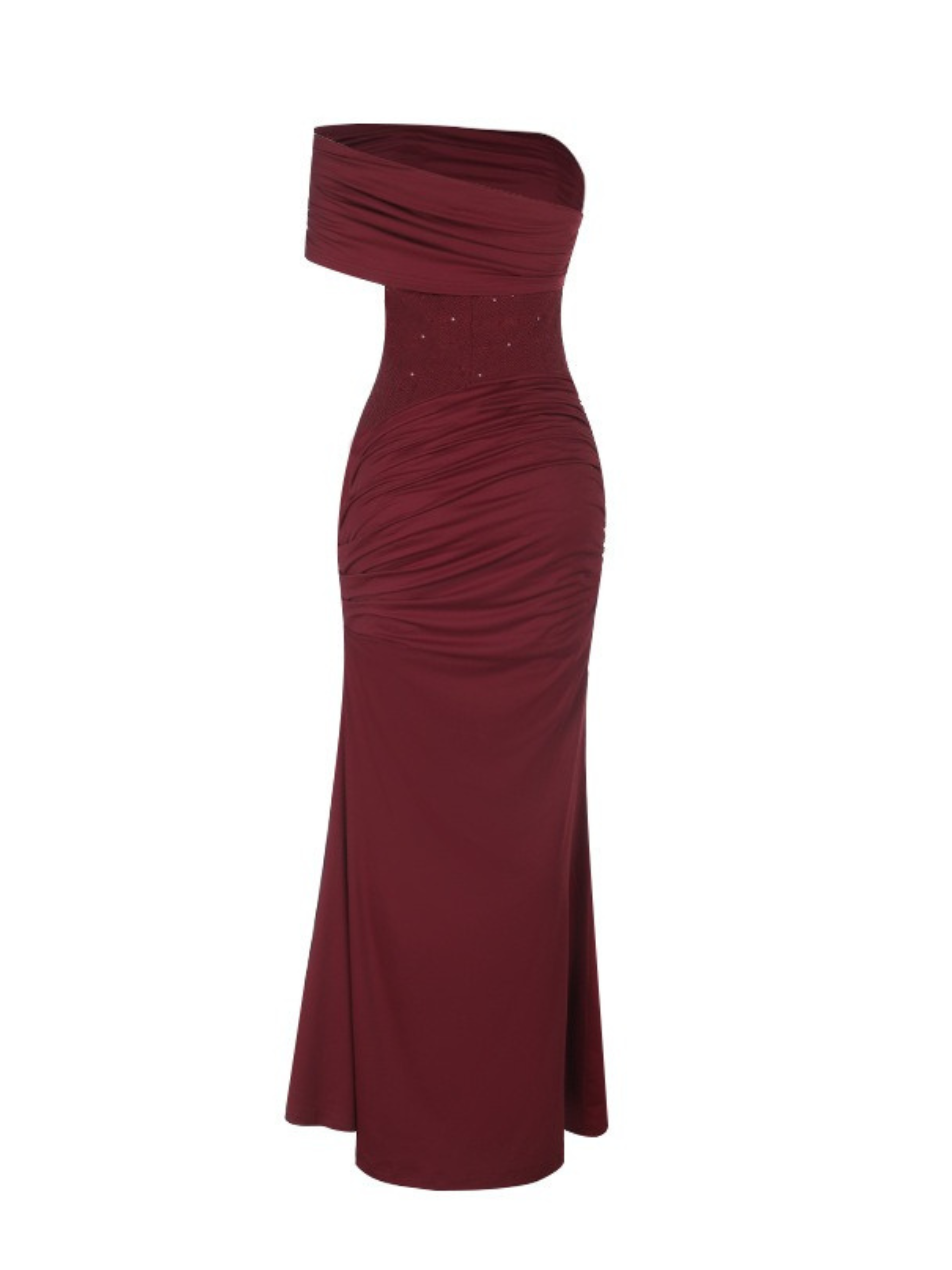 Talisse Off Shoulder Ruched Maxi Dress