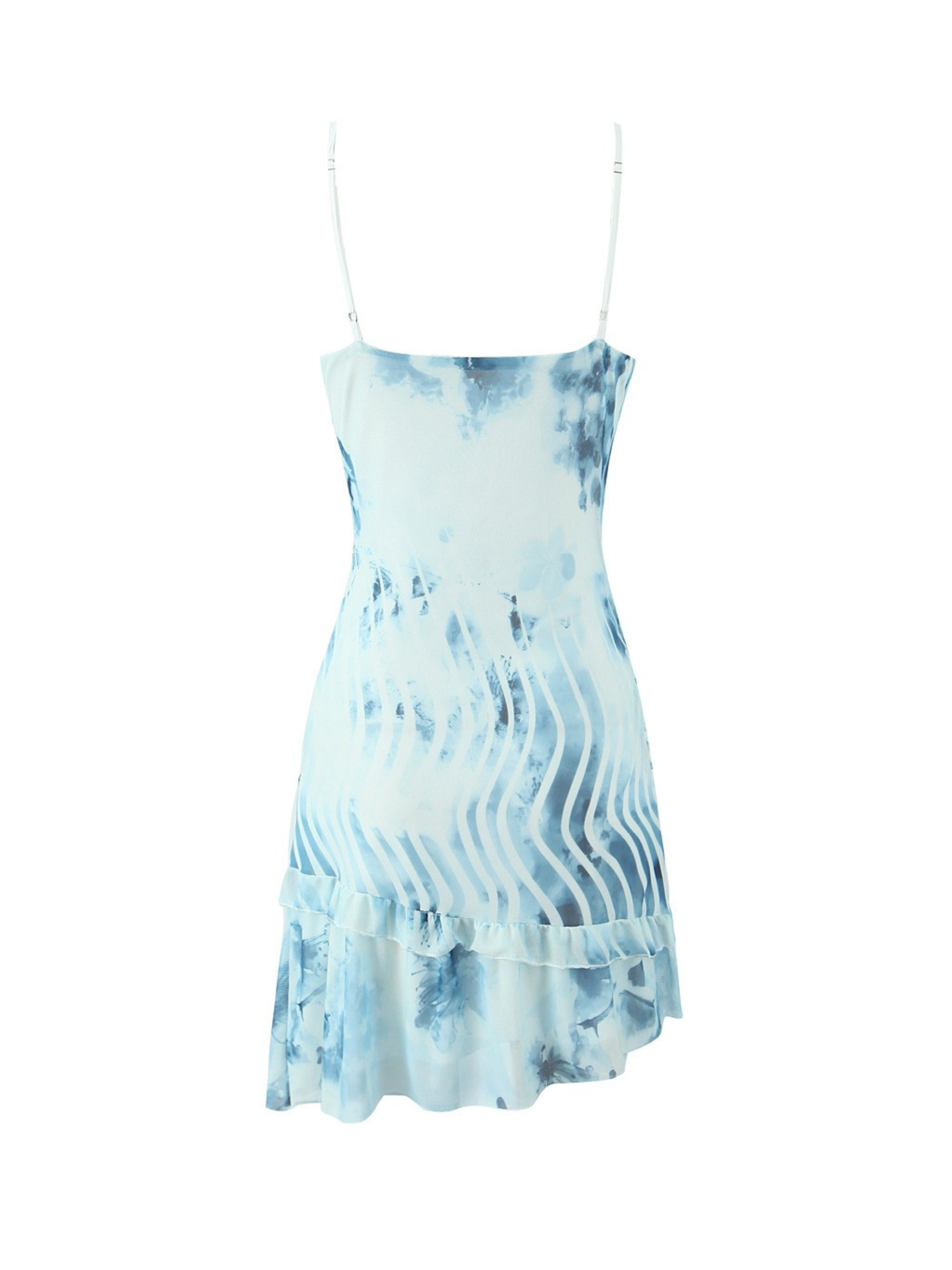 Linora Ruffled Floral Mesh Mini Dress