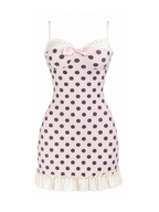 Liv Polka Dot Ruffle Mini Dress