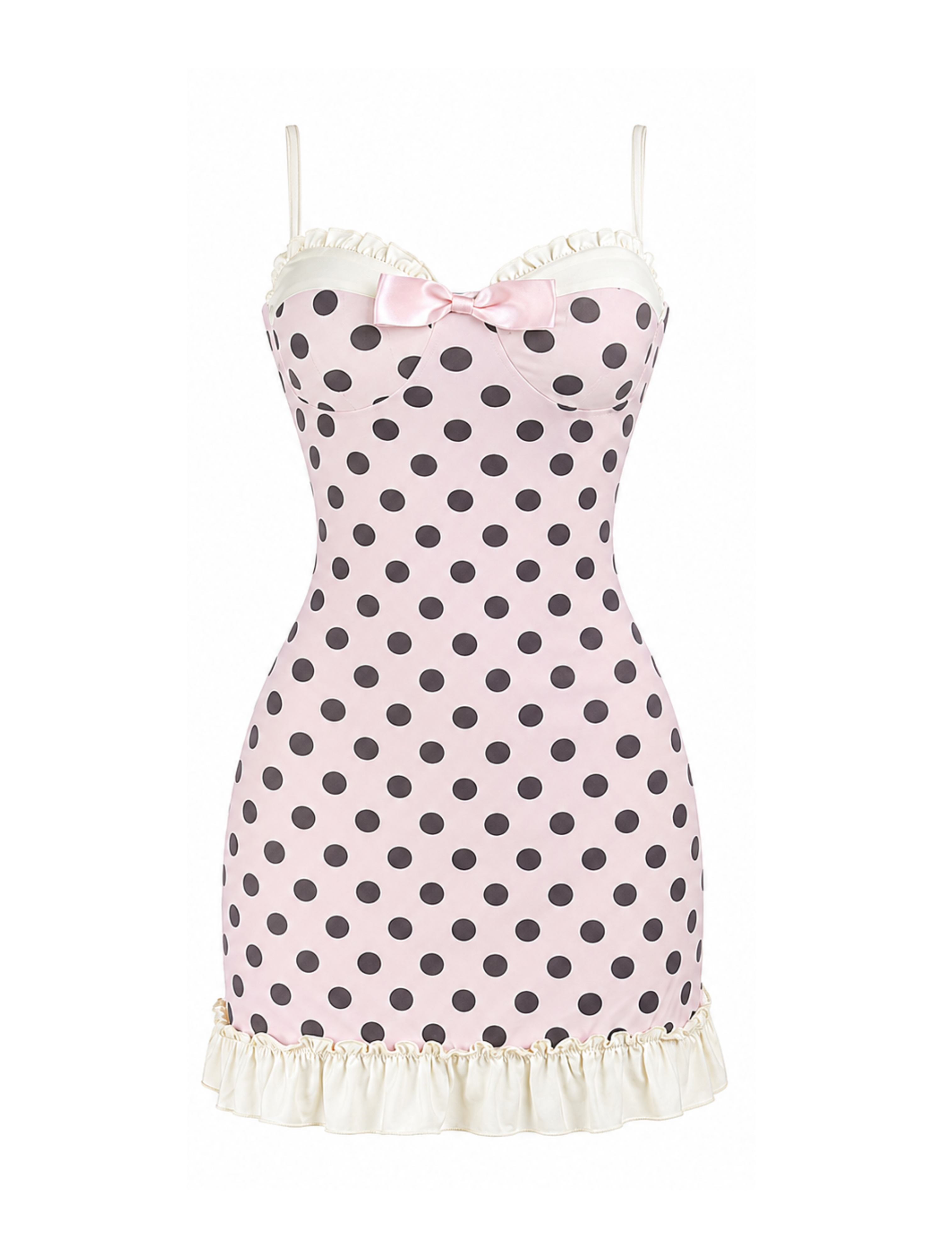 Liv Polka Dot Ruffle Mini Dress