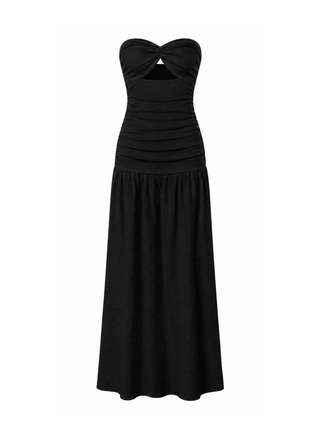 Roseth Cut-Out Ruched Maxi Dress