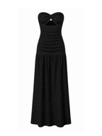 Roseth Cut-Out Ruched Maxi Dress