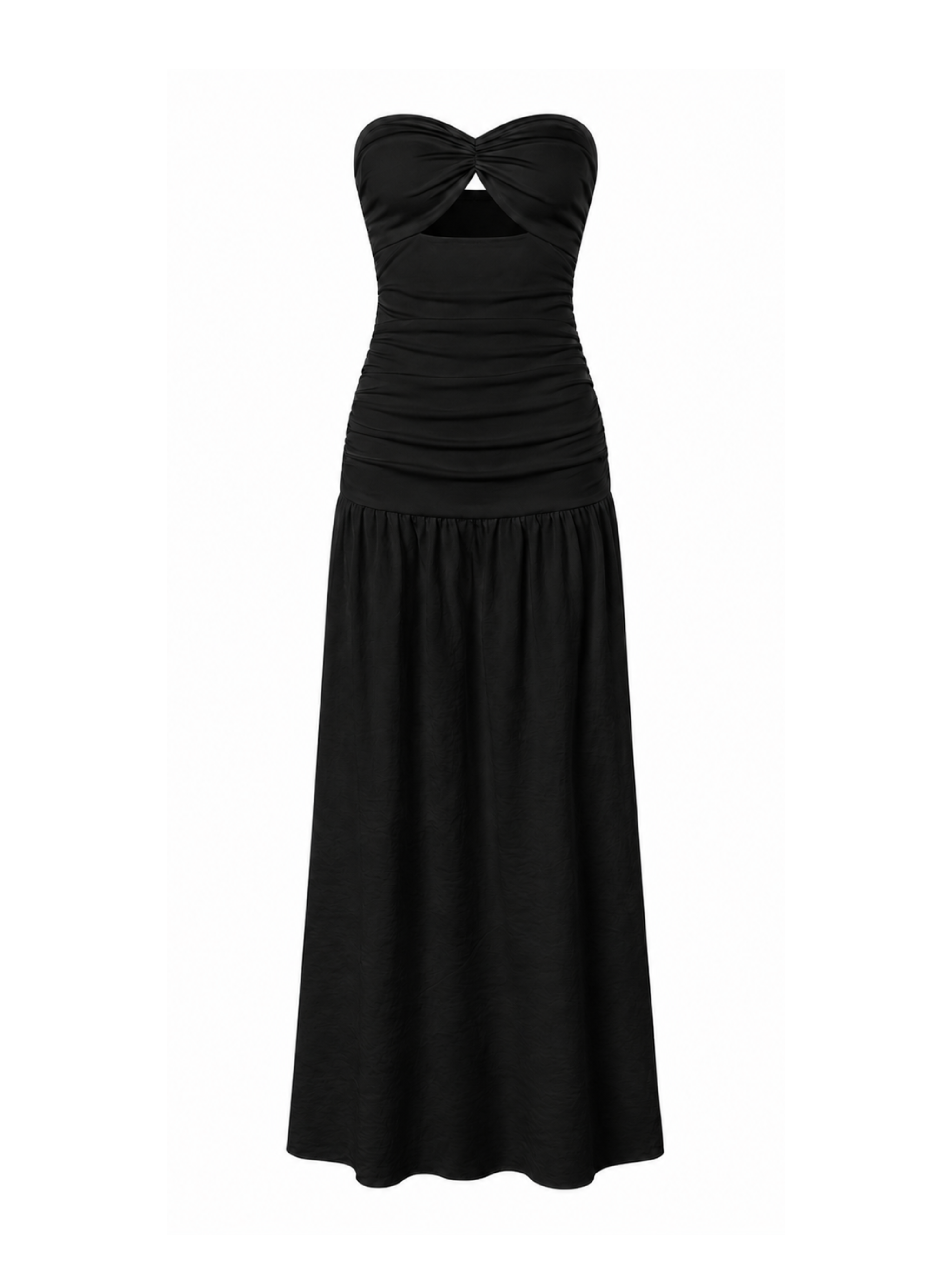 Roseth Cut-Out Ruched Maxi Dress
