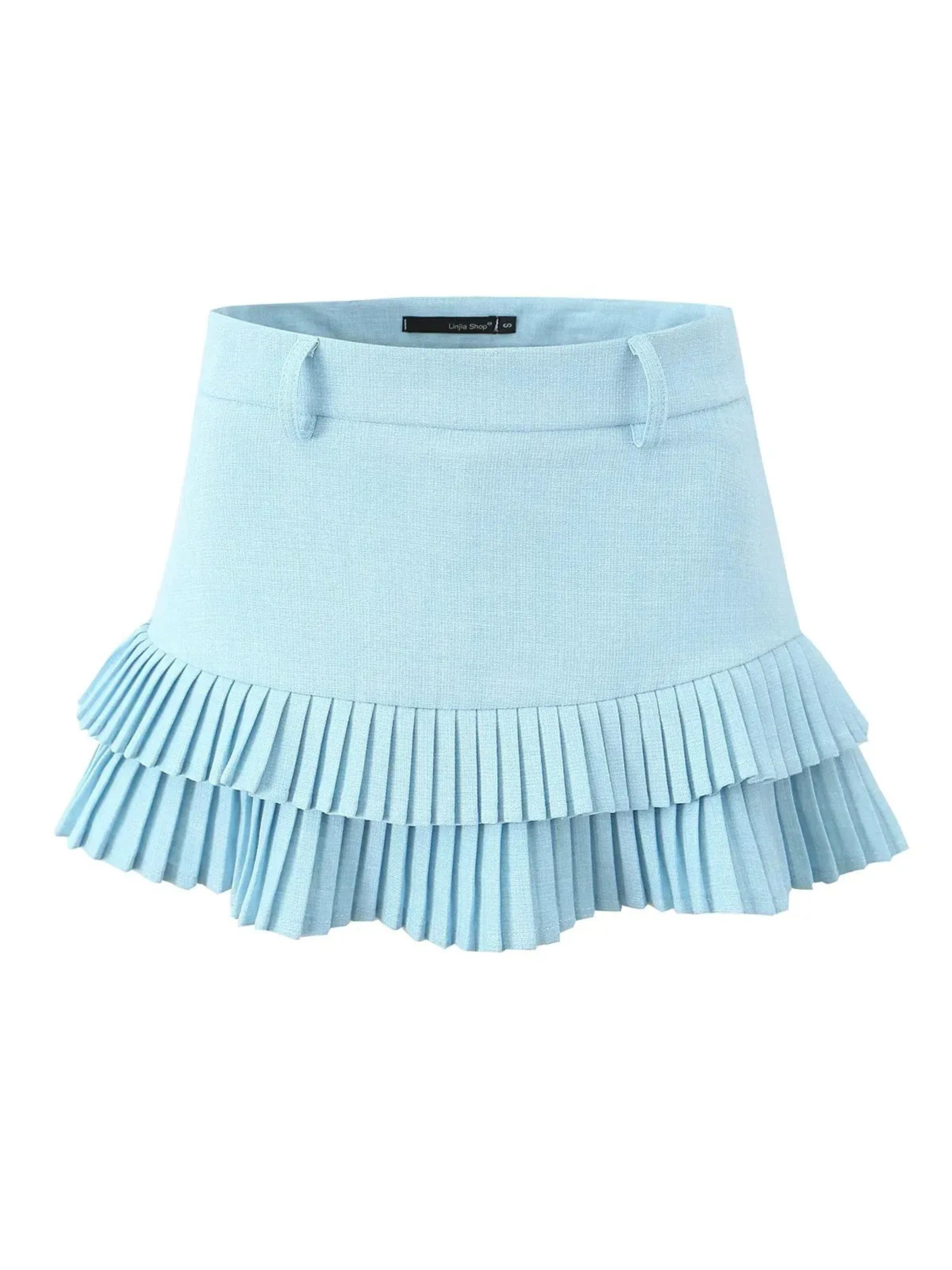 Solina Pleated Hem Mini Skort