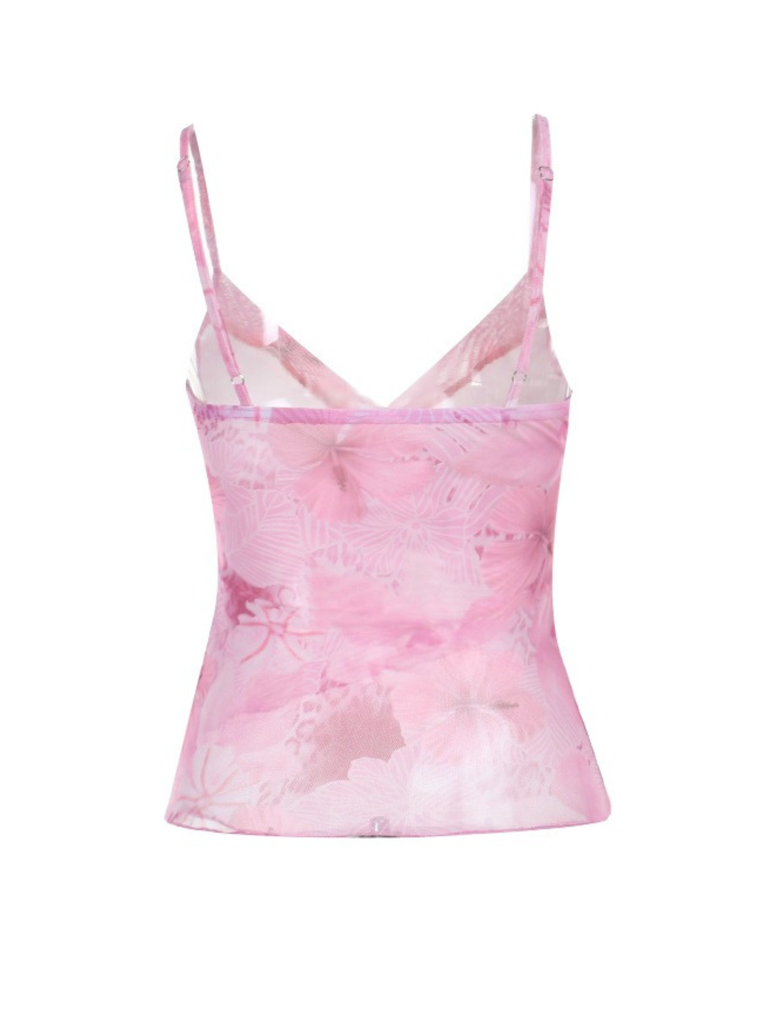 Desira Floral Sheer Mesh Cami Top