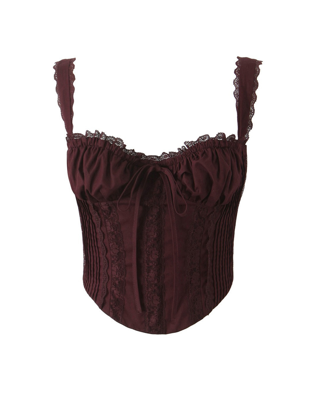 Dilan Lace Trim Corset Cami Top