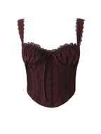 Dilan Lace Trim Corset Cami Top