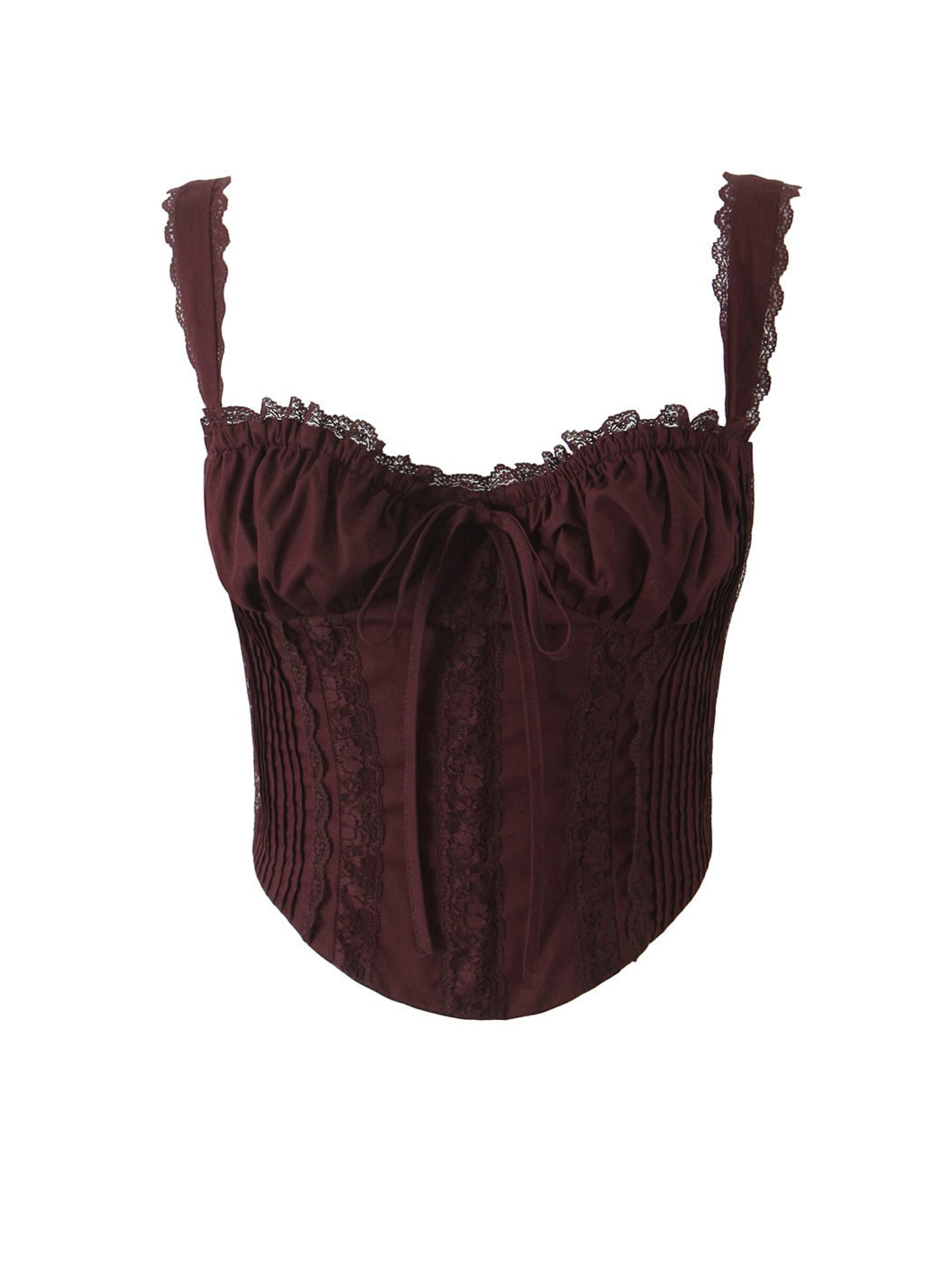 Dilan Lace Trim Corset Cami Top