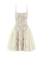 Doria Lace Fit & Flare Mini Dress