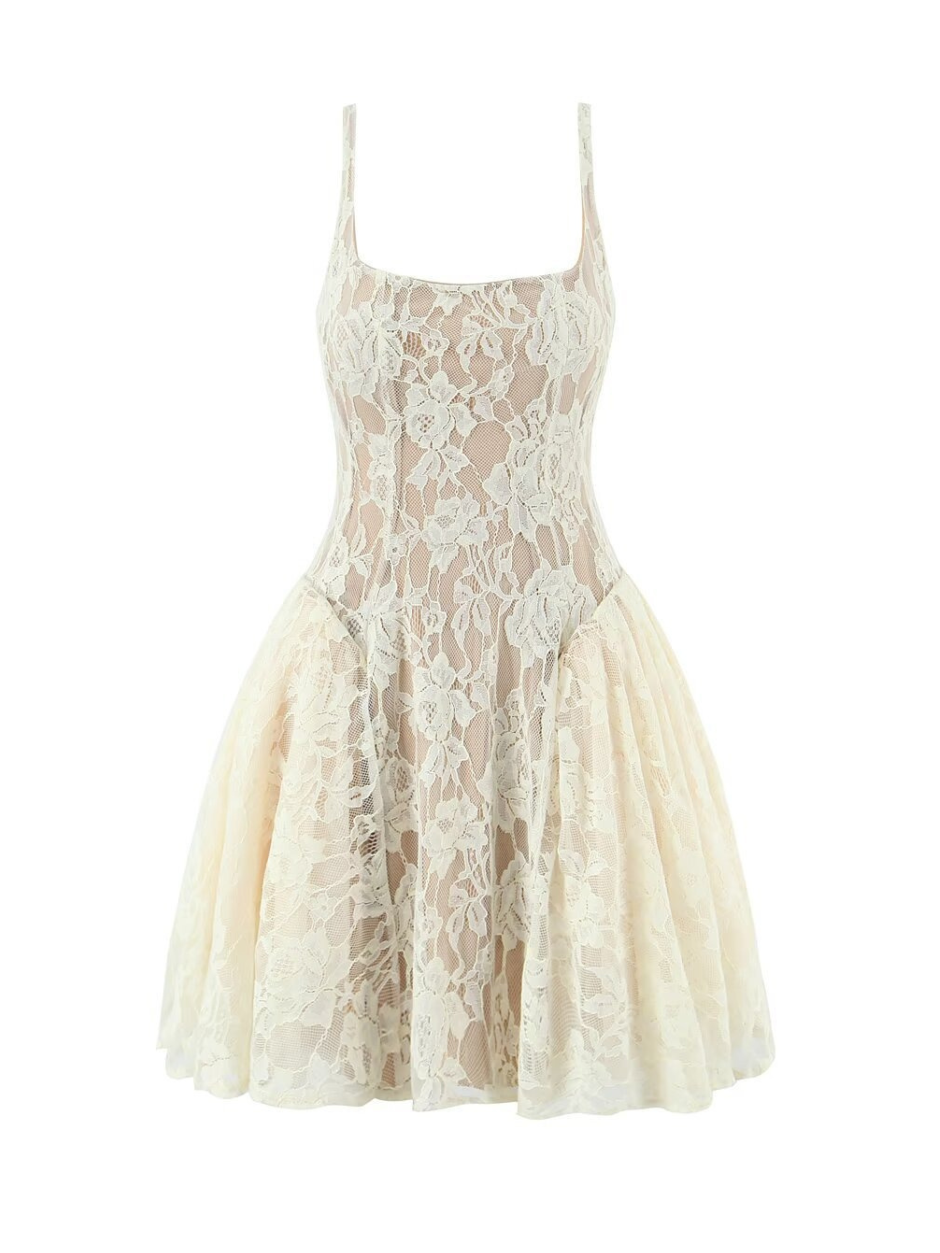 Doria Lace Fit & Flare Mini Dress