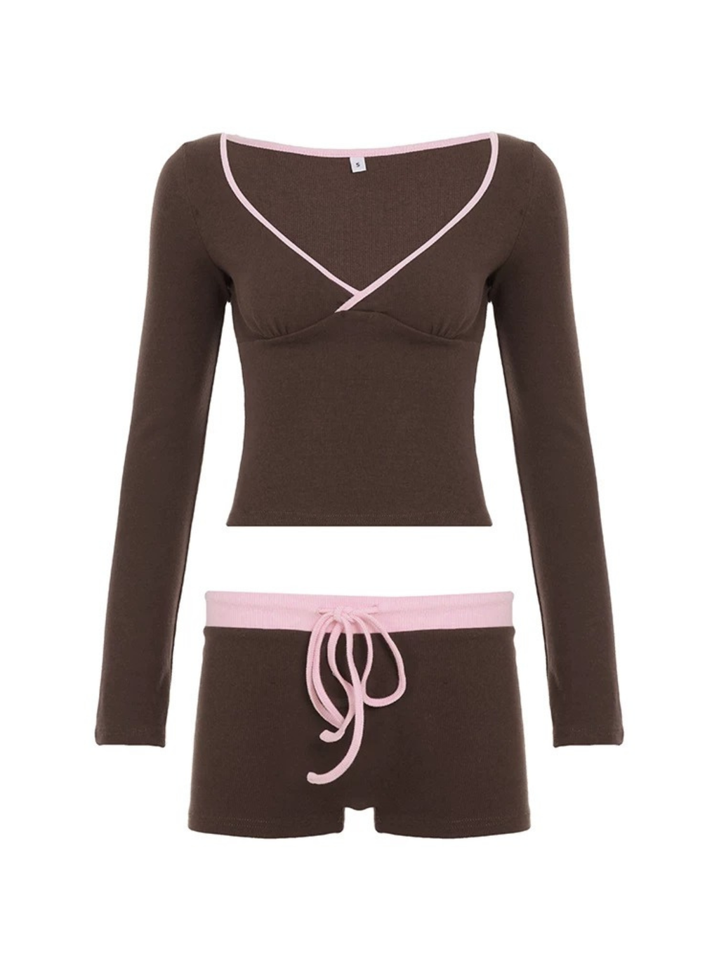 Audrey Contrast Trim Lounge Two-Piece Set