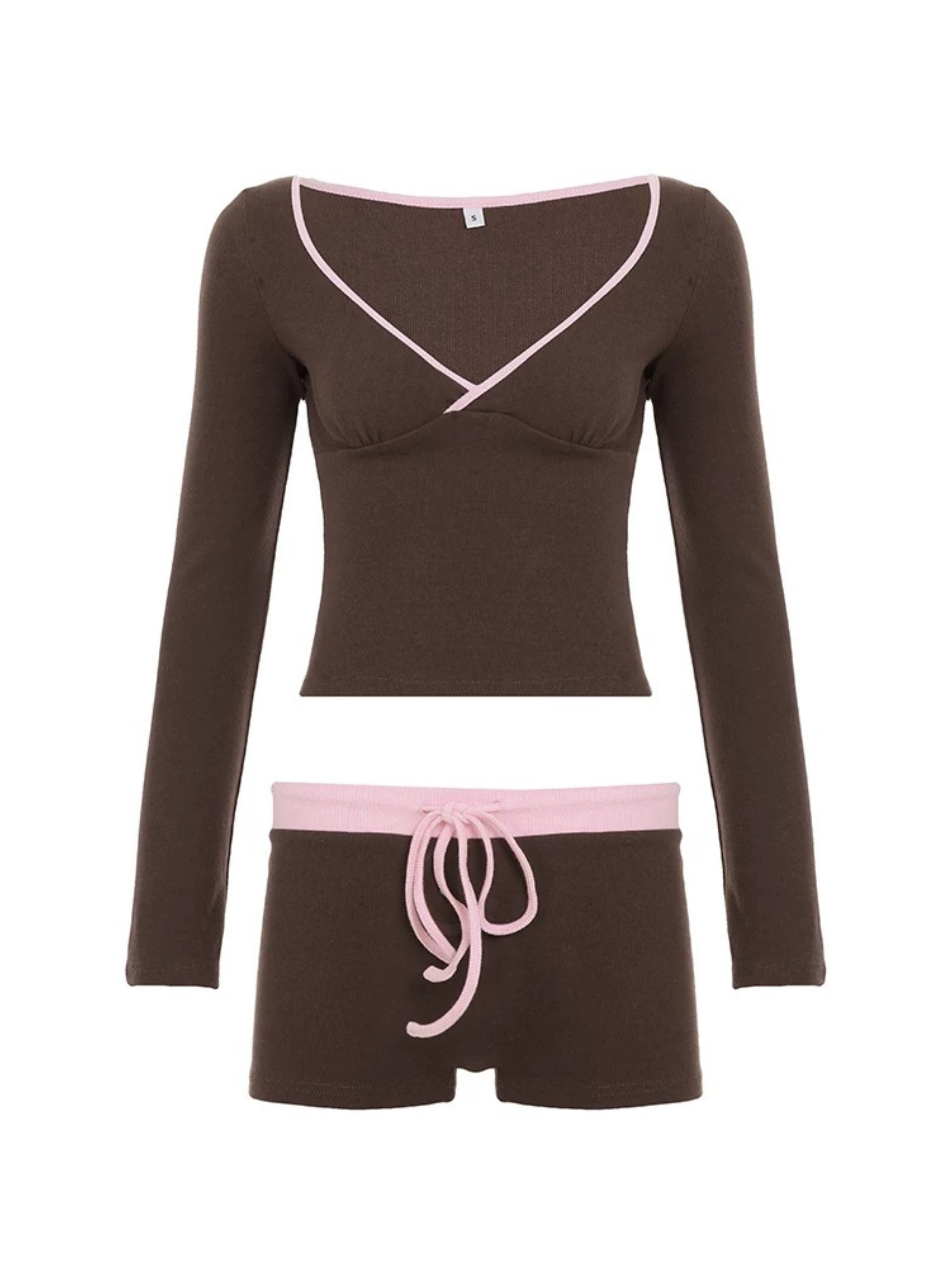 Audrey Contrast Trim Lounge Two-Piece Set
